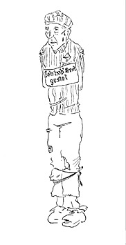 Zeichnung "Brotdieb"